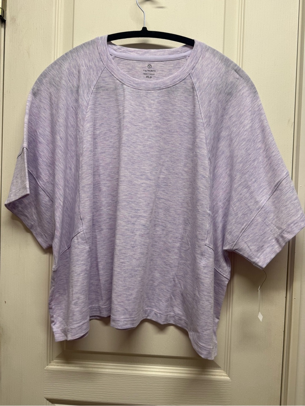 Talbots Light Lavender Relaxed Raglan Short-Sleeve Top